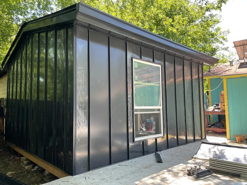 Black standing seam metal wall panels for Metal Roof Installation in Broadlands